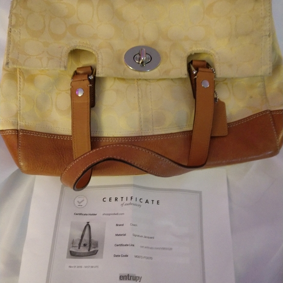 Coach Handbags - Coach signature Jacquard shoulder bag